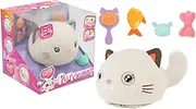 MGM JOUET - Purro - Intelligent Interactive Cat - 110870 - Reacts to Touches and Sounds - White - Meow and Mustache - Teksta - Toy for Children - Kittens - Robot - from 5 Years