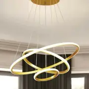 Vencha Crown 3 Ring 55W LED Pendant - Gold - 3000K