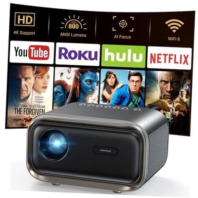 Projector with WiFi and Bluetooth, Mini-Projector: [Auto Focus/Keystone] -