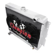 ER Champion 2 Row Radiator,10" Fans-1970 1971 Dodge Challenger Big Block V8 Eng