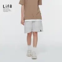 在飛比找蝦皮商城優惠-Life8 日系休閒 條紋直筒短褲-02677