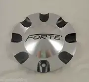 Forte Wheels Black and Silver Custom Wheel Center Cap ONE # C-096-1 (1 CAP) NEW