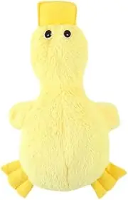 Plush Squeaky Duck Dog Toy - Large Stuffed Soft Cute Duck, Best Birthday Present Interactive Filled Chew Toys for Small Medium Large Dogs Puppy Biting Training Teething (Yellow, 14 inch)