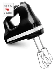 KitchenAid Ultra Power 5-Speed Onyx Black Hand Mixer with $6 Credit