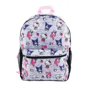Sanrio Hello Kitty, Melody, Cinnamon and Kuromi 16" Backpack, School/ Travel Bag