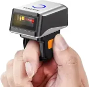 AnyEast 2D finger mini barcode scanner Bluetooth and 2.4ghz wireless