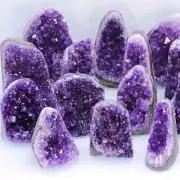 400-500g A Class Natural Amethyst Geode Crystal Quartz Cluster Energy Healing