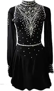 [Zagitova] Figure Ice Skating Dress Rhythmic Competition Artistic Costumes Long Sleeves Dance Dresses Shining Diamond