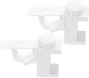 MOLUCKFU 2pcs Adjustable Curtain Rod Brackets No Drilling Durable Plastic Clips for Easy Install for Home Windows Flexible Curtain Rod Holder with Contemporary Design