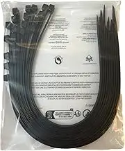 Extra Large Zip Ties Heavy Duty for Outdoor Use,600mm x 12mm,110kg Tensile Strength,12 Pieces,Black