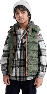 [SOLOCOTE] Boys Down Vest Puffer Winter Jacket Big Kids Lightweight Water-Resistant Packable Sleeveless Outwear Active Coat for 8-14 Years