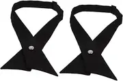 [CATIEBYE] Djustable Cross Bowtie School Cross Bowtie Delicate Tie for Men Women Black
