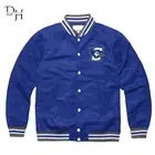 Letterman Creighton Blue jays Royal Blue All Satin Varsity Jacket