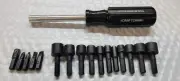 NEW Craftsman 43373 Magnetic Bit Driver w/16 Piece Bit Set