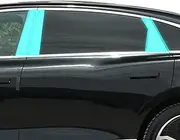 Car Exterior Body Film B C Window Pillar Scratch Prevention Membrane TPU PPF Paint Film Accessories，for DFM Voyah Free 2024 (Carbon Fiber)