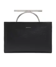 Alexander McQueen Cross-Bar Logo Lettering Clutch Bag One size black