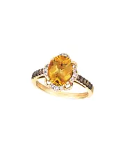 Le Vian 14K 2.90 ct. tw. Diamond & Citrine Half-Eternity Ring