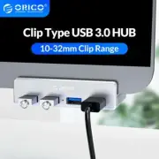 ORICO USB 3.0 Hub Clamp Adapter, Aluminum 4-Port USB Splitter for iMac/Laptop/PC