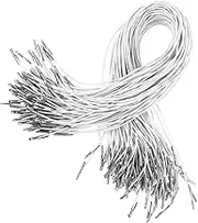 BESPORTBLE 50Pcs Elastic Strings for Hats - Durable Stretch Round Cords with Metal Barbs for Secure Fastening - for Craft Projects and Mask Making