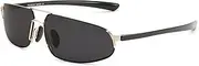 [FEISEDY] Retro 70s Sunglasses Polarised Men's Vintage Sunglasses with Metal Frame UV400 Protection B0057