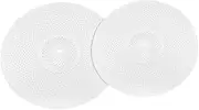 Generic 2pcs Silent Cymbals Clear Sound Drum Cymbals Drum Part Supplies Percussion Instrument Accessory Wheel Percussion Instrument Accessory Alloy Silver