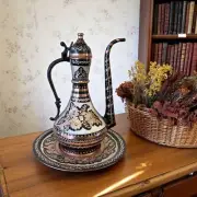 Handmade Turkish Copper Pitcher, Artisan Crafted, Elegant Home Decor, Ewer ibrik