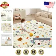 Extra Large 79”×71” Portable Baby Mat - Engaging Play and Comfortable Tummy Time