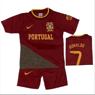 Giaasw 兒童足球球衣套裝 PORTUGAL 兒童 T 恤套裝男童 T 恤兒童世界杯 2022 年高品質球衣 RON