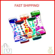 Liquid Motion Bubbler Timer Pack of 5 Colorful Hourglass Liquid Bubbler ADHD Fid