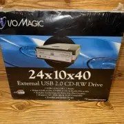 I/O MAGIC 24x10x40 External USB 2.0 CD-RW Drive Hi Speed USB SEALED NEW