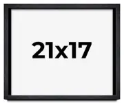 21x17 Shadow Box Frame Black | 1 Inches Deep Real Wood Farmhouse Shadowbox Displ