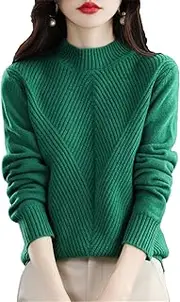 [Zozogag] Cashmere Sweater Women's Turtleneck Knitted Sweaters Merino Wool Long Sleeve Pullover Jumpers