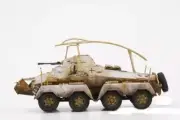 1/72 Sd.kfz 232 8-wheeled Scout Communication Vehicle Snow Painted Model Toys