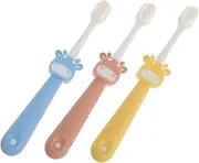 SOESFOUFU 3pcs Children's Toothbrush Fine Bristle Soft Toothbrush Set Cartoon Handle Toddler Brush