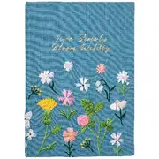 Otto A5 Embroided Notebook Teal 192 Pages