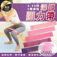 在飛比找PChome24h購物優惠-【三倍彈力 30磅 深蹲阻力帶】 拉力帶 環狀阻力帶 翹臀圈