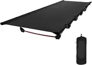 Folding Bed Compact Ultralight Camping Bed Outdoor Camping Hiking Travel Folding(Black)