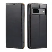 For Google Pixel 8a Case Leather Flip Wallet Folio Cover Black