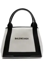 Balenciaga Cabas Small Canvas Tote, Canvas Bag, Natural One Size