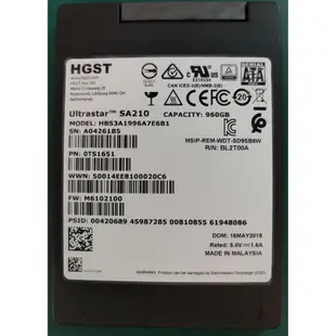 SanDisk HGST 960GB 1.92TB SSD 企業級