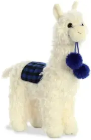 Checkers The Alpaca Blue 11" Plush Doll Stuffed Toy, White