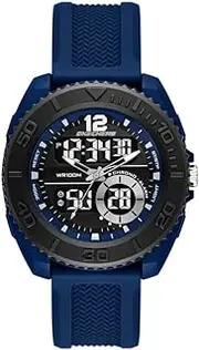 [Skechers] Men's Greencraig Analog-Digital Blue Silicone Watch, Blue