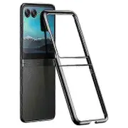 For Motorola Razr 60 Case Electroplating Ultra Thin Transparent Pc Phone Cover Black