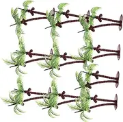 10Pcs Miniature Coconut Palm Trees for Scenery Landscape Realistic Fake Tree Models for Sand Table Decor for Gardens and Micro Landscape Projects