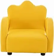 Solid Wood Sofa Chairs Armrest Tatami with PU Leather Furniture Suitable for Playrooms Bedrooms Study Rooms Living Rooms