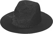 [MioCloth] Kids Summer Bucket Straw Hat UV Protection Beach Sun Cap Wide Brim Floppy Boater Hat for Boys & Girls