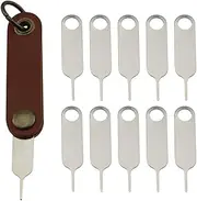 SIM Card Removal s, 10PCS SIM Card Tray Eject Pin Removal s with 1PC Detachable Keychain Charm for Smart Phones and Tablets