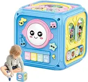 Activity Cube for Kids | Musical Sensory Cube Developmental Shape Sorter,Educational Early Learning Toys with Sound and Light for Birthday New Year Christmas Easter