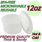 12oz Heavy Duty Deli Containers Food Meal Prep BPA FREE Premium Lunch Snack Soup