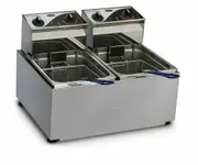 Roband Double Pan Fryer 2 x 8lt - Commercial Benchtop Deep Fryers (RB-F28) - F28-RB